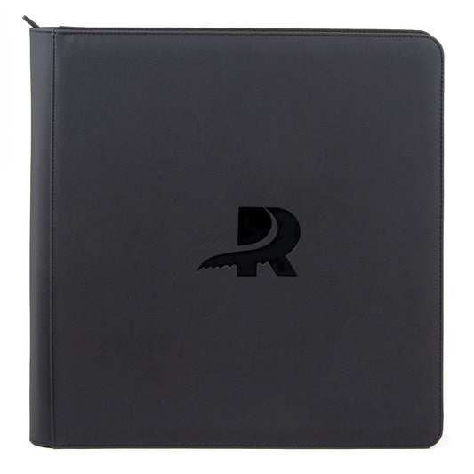 12 Pocket Toploader Binder Black Front
