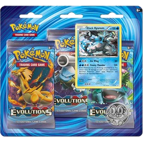 Pokemon XY Evolutions - Black Kyurem 3-Pack Blister - RubyGator Pokemon XY Evolutions - Black Kyurem 3-Pack Blister - RubyGator