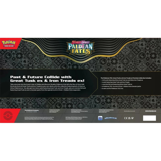 Great Tusk Iron Treads Paldean Fates Premium Collection back