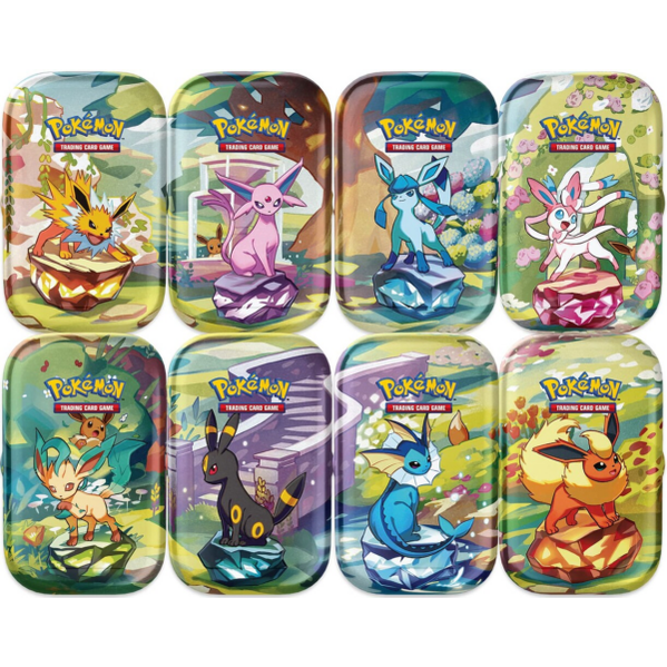 Prismatic Evolutions Mini tin Display tins