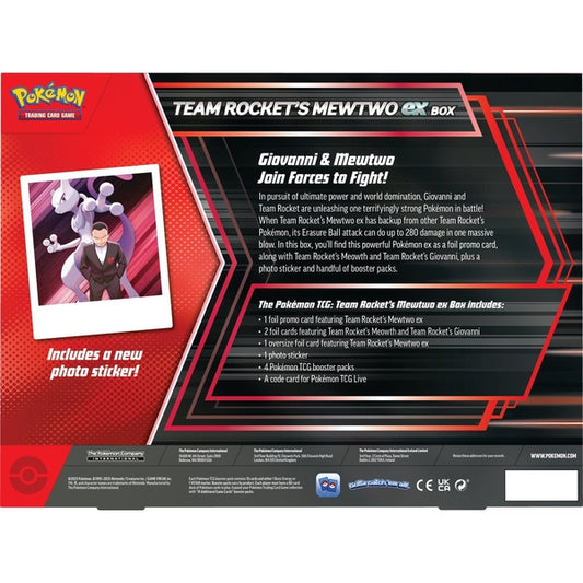 Rockets Mewtwo EX Box Back