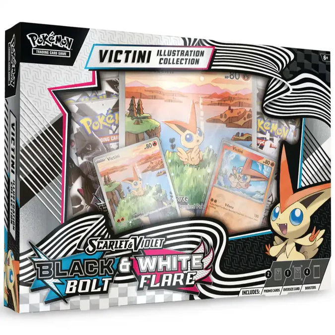 Black Bolt & White Flare Victini Illustration Collection Side