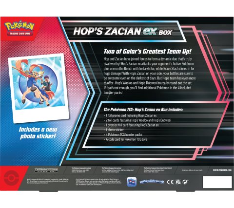 Hop's Zacian EX Box back