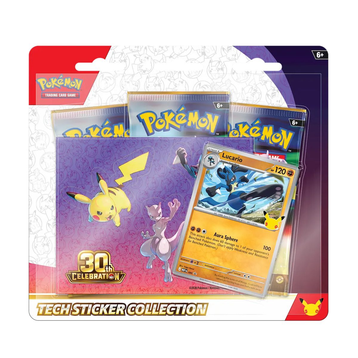 30th Celebration Tech Sticker Collection Lucario
