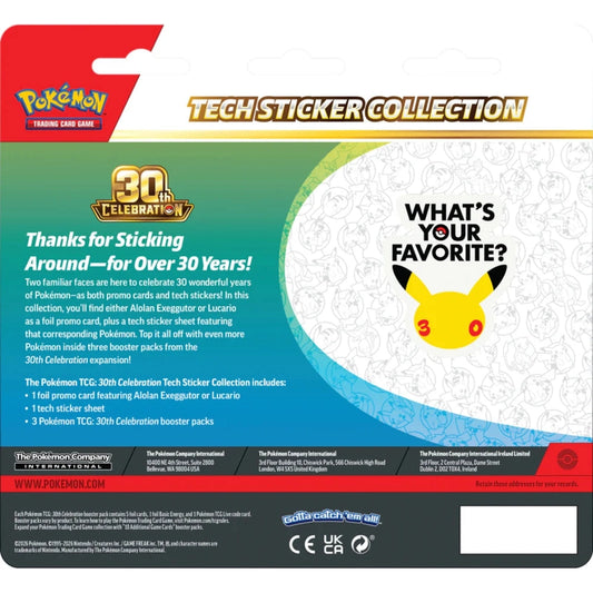 30th Celebration Tech Sticker Collection Alolan Exeggutor