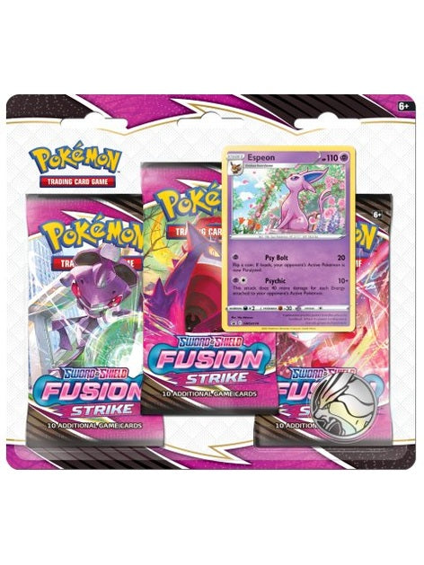 3 Booster Blister Sword & Shield - Fusion Strike (Espeon) - Blister [EN] - RubyGator