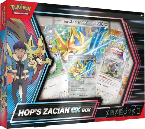 Hop's Zacian EX Box front